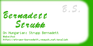 bernadett strupp business card